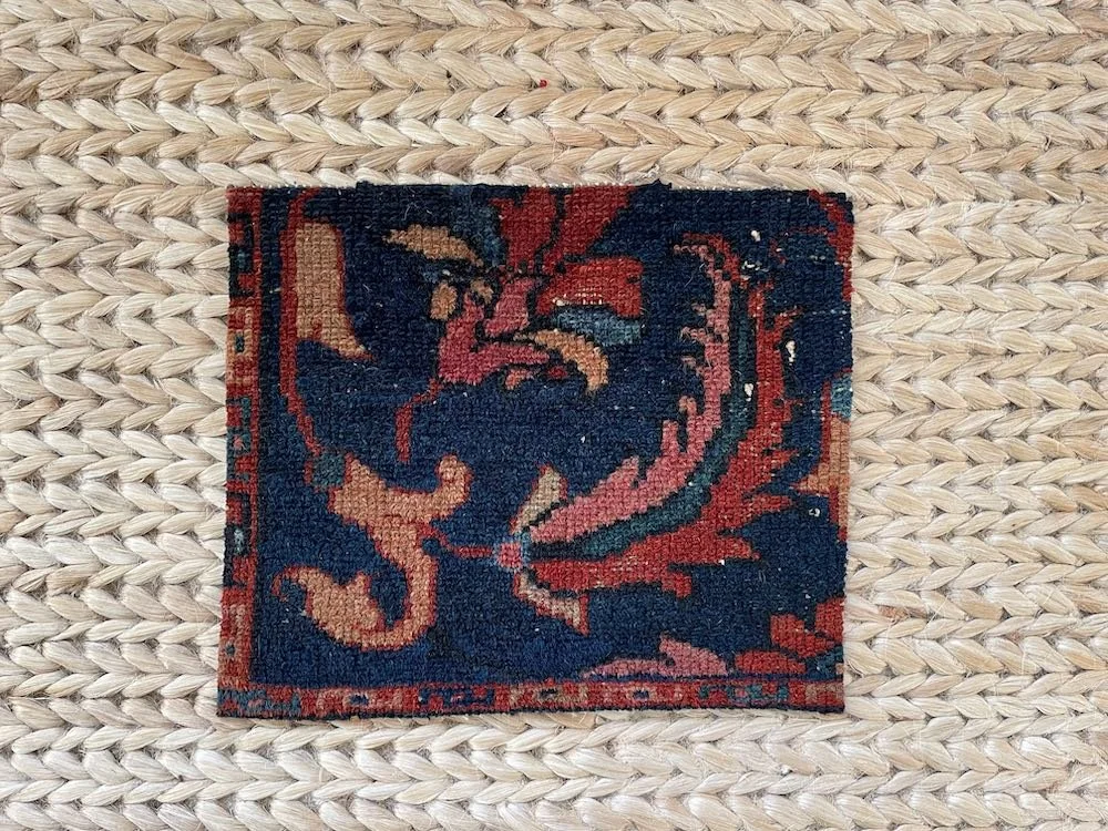 Antique Rug Framed Fragment — Weft & Wool